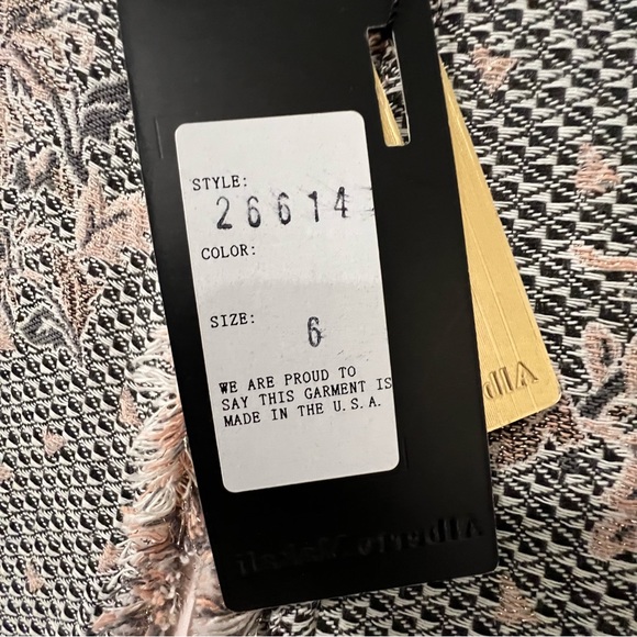 Alberto Makali Floral Metallic Jacquard Print Open Coat 6 - Picture 6 of 13